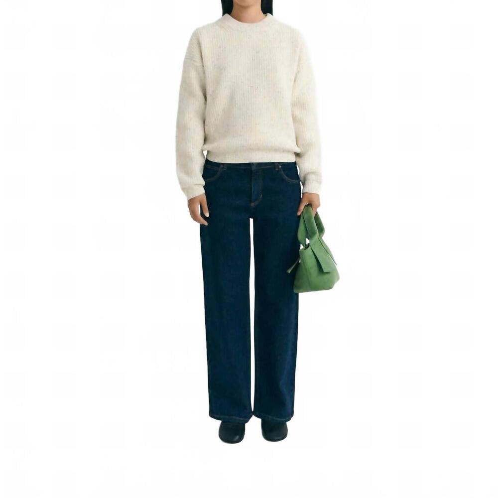 NEW THINKING MU carmen confetti wool sweater in ivory combo